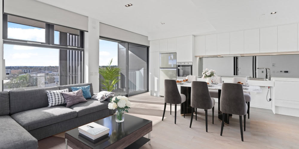 norwood green living room styled