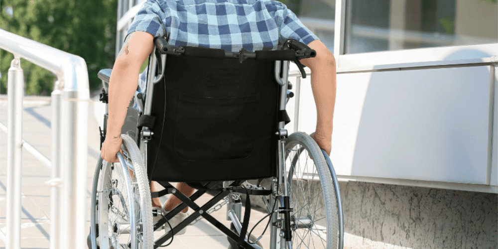 man in wheelchair